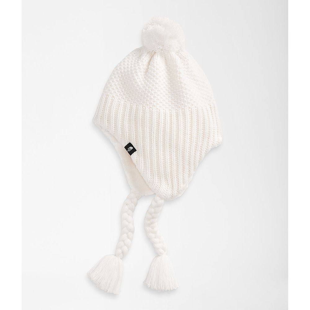 The North Face Beanies Girls Australia - The North Face Purrl Stitch Earflap White (NKF-175490)